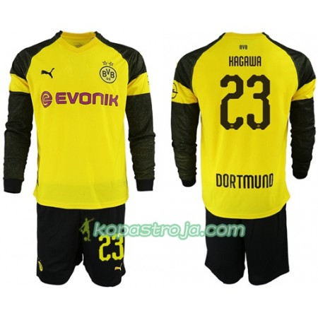 Billiga Fotbollströjor Borussia Dortmund Kagawa 23 Barn Hemma tröja 2018/19 Långärmad